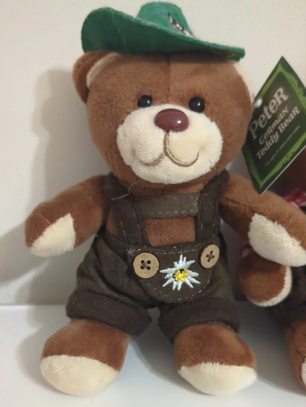 Peter German Teddy Bears Plush Set - Brown with Green Hat